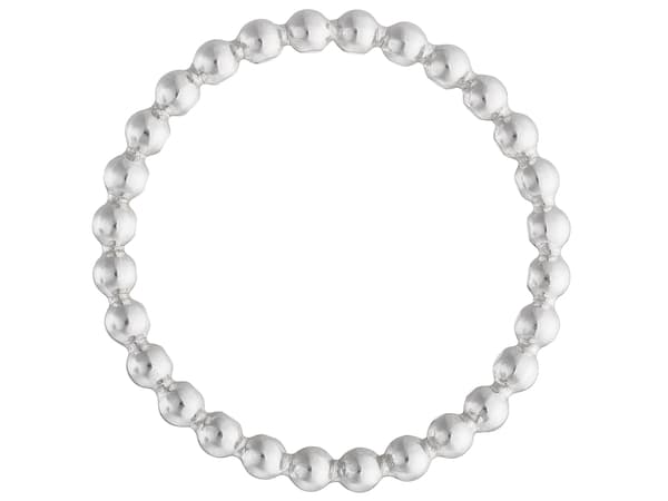 Small silver anti-stress ring 2 mm thin ball 13