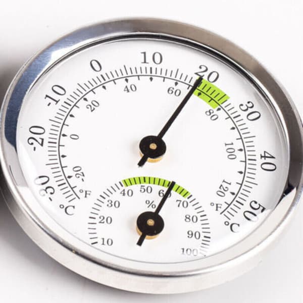 2 stk. mini innendørs utendørs termometer hygrometer trådløst 2-i-1