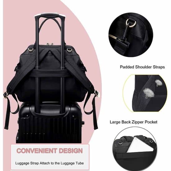 Multifunctional Diaper Bag, 14 Compartments, Large Capacity Waterproof Nylon Stroller / Laptop Backpack, 15.6\".