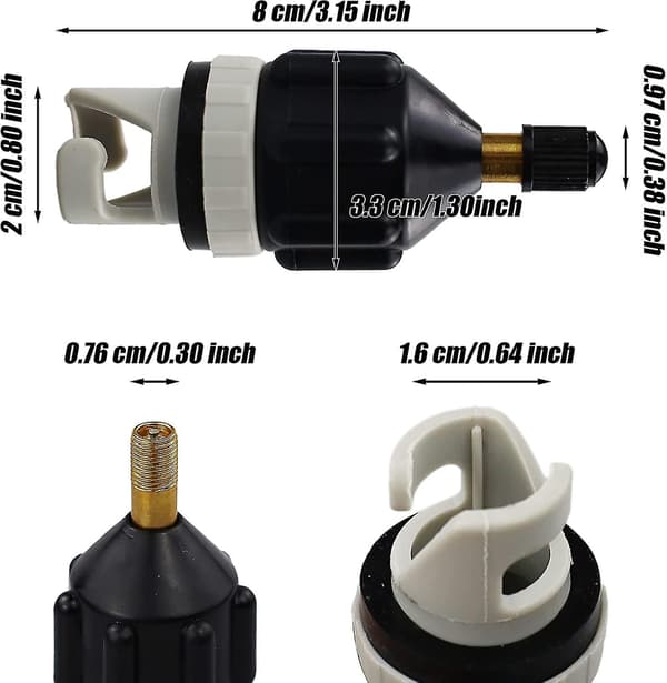 Oppblåsbar Båt Adapter Luftpumpe Konverter Multifunksjonell Ventiladapter Luftventiladapter Pumpekontakt
