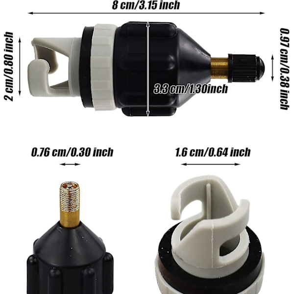 Oppustelig Båd Adapter Luftpumpe Konverter Multifunktionel Ventil Adapter Luftventil Adapter Pumpeforbindelse