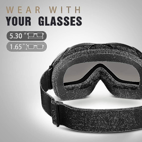 Skibriller Otg - Skibriller/Snowboardglasögon För Män, Kvinnor & Ungdom - 100% UV-Skydd