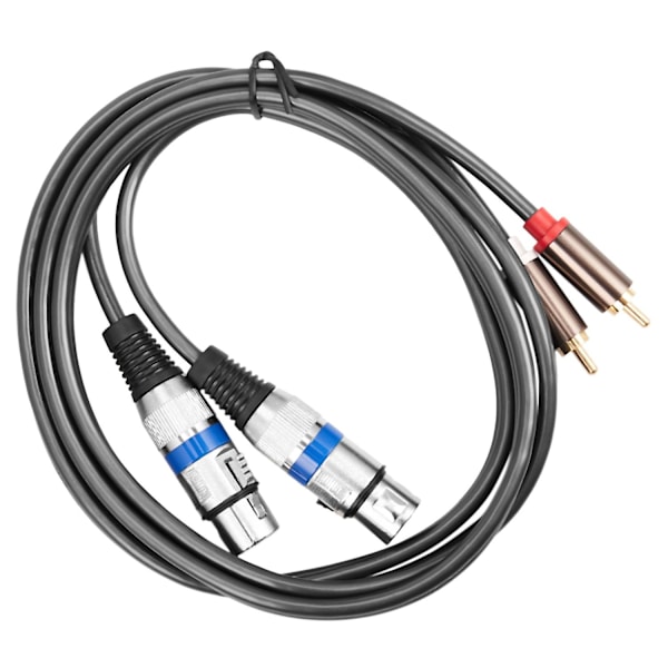 Hifi Lydkabel 2 Rca Han til Xlr 3 Pin Hun Forstærkerkabel 1.5M