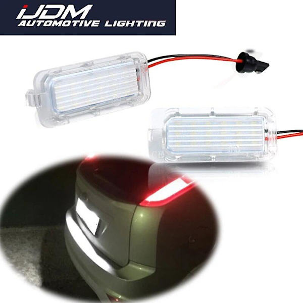 2 st Canbus LED-nummerplåtsbelysning för Ford Focus 5d Fiesta Mondeo Mk4 C-max Mk2 S-max Kuga Galaxy 6000k Vit Autolampa