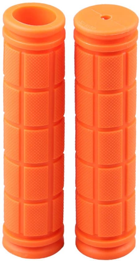 Sykkelstyre, sklisikkert, gummi, oransje, 2 par (4 stk.)