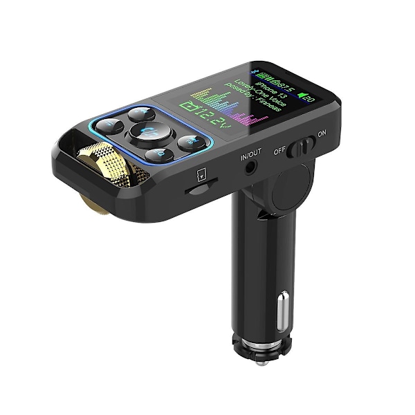 BC83 Kaksoisnopea Autolaturi Bluetooth MP3-soitin FM-lähetin EQ-säädin Autotarvikkeet