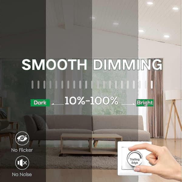 12 stk. 7W Hvide LED Nedhængte Loftlamper Slanke Spotlys