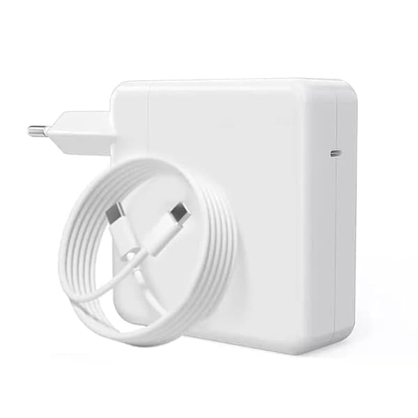 USB-C-oplader til MacBook Air Pro M1 M2 M3 M4, bærbar rejseadapter med kabel