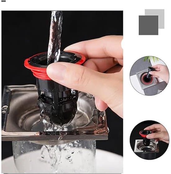 Backflow Preventer 2 Pieces - Drain Plug - One-Way Valve - Anti-Odor - Shower/Kitchen - Drain Core