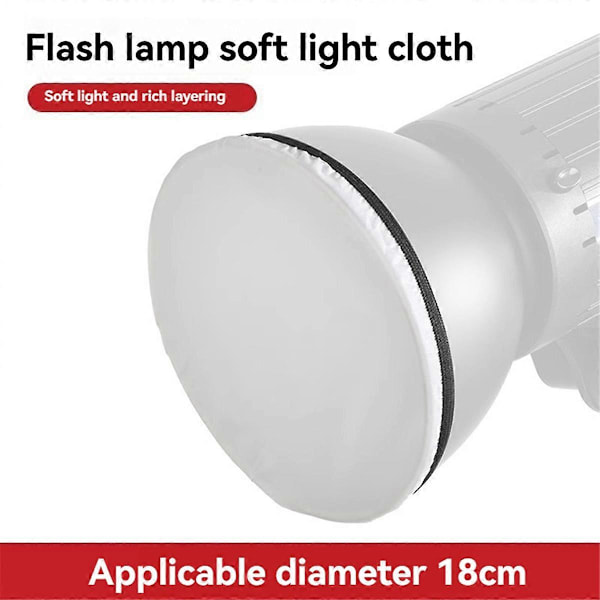 4 st 18 cm ljusdiffusor, mjuk diffusor lampskärm vit lampskärmdiffusor, för studioblixtreflektor
