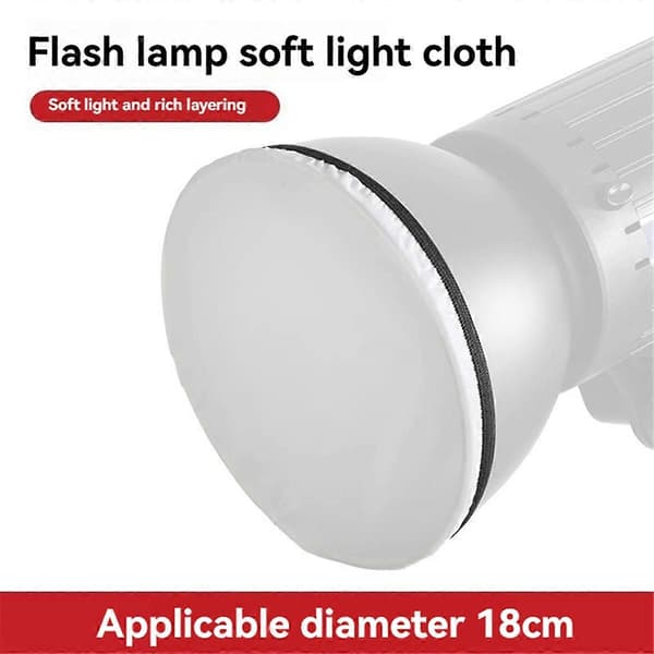 4 stk. 18 cm lysdiffuser, blød diffuser lampeskærm hvid lampeskærm diffuser, til studio strobe reflektor