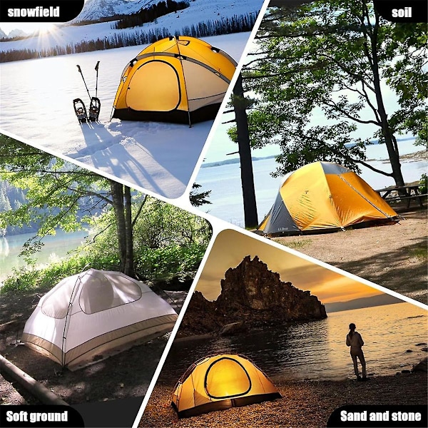 10 stk Skrue-inn teltplugger Jordsanker M8 Heavy Duty teltplugger Teltplugger Campingplugger Teltjordspiker