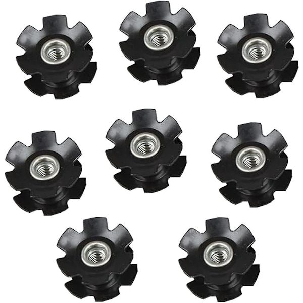 8 st/set Universal Headset Star Nut Inställningsverktyg Cykelgaffel Star Nut För Mountainbike Landsvägscykel Headset 1-1/8 Tum (28,6 mm)