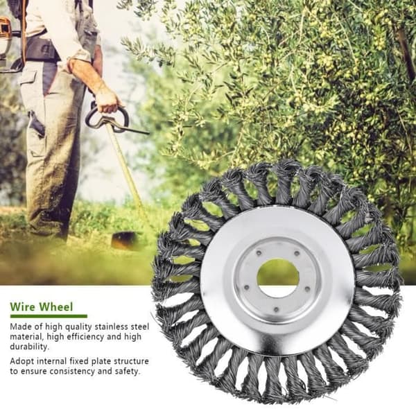Trimmerblad i rustfritt stål - 200 mm diameter, 20 cm (8 tommer) vridd stålhjul med 25 hull [Skivetype]