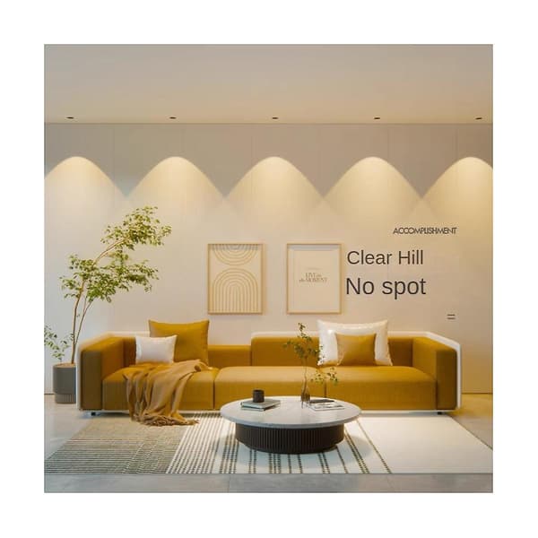Dimbar LED-spotlight, infälld, 7W, aluminium, matsal, butik, kontor, sovrum