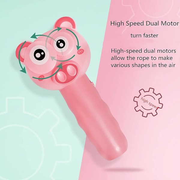Handhållen rep-kastare Thruster Fling String Cat Toy med 2 rep