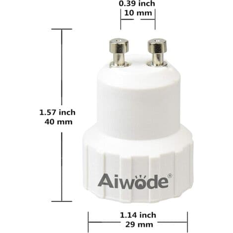 GU10 till E14-adapter, GU10 till E14 Glödlampssockelomvandlare Lamphållare, Maximal effekt 200W, 250V, 5-pack.