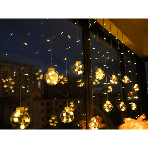 Lyslenke stjerner 138 LED - Varmhvit IP44 juledekorasjon
