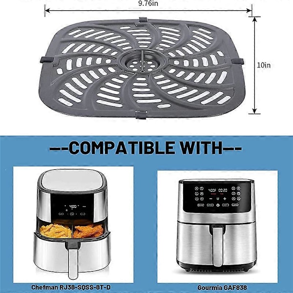 Ersättningsgrillpanna för Air Fryer, Air Fryer-tillbehör för Chefman RJ38-SQSS-8T-D, 8QT Nonstick Remo