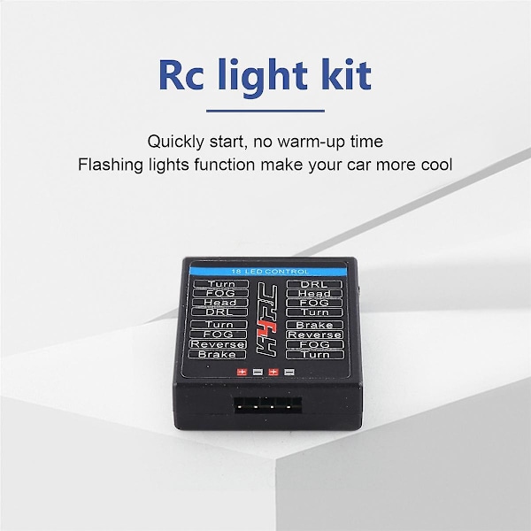 1/8 1/10 RC Auto 14 LED Valojärjestelmä Etu- ja Takavalo Vilkut Jarruvalot AXIALille