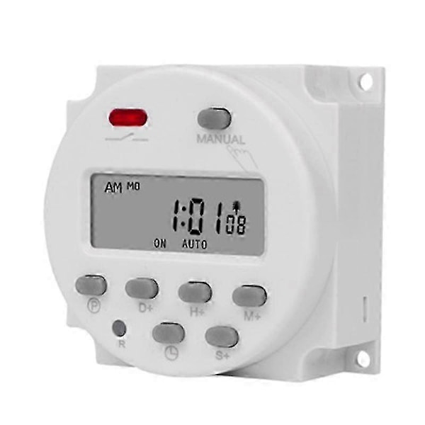1 Sekund Intervall 12V Digital LCD Timerbryter 7 Ukentlig Programmerbar Tid Relé Programmerer CN101S