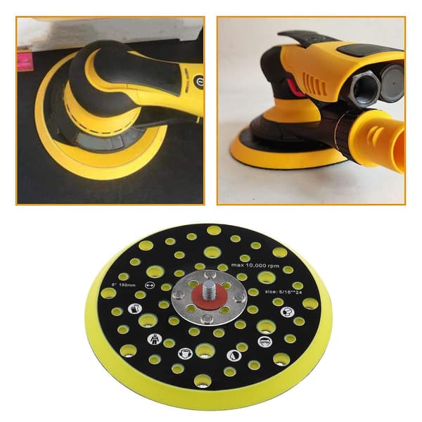 Erstatningsbagside til 6 tommer/150 mm 54 hullers base (gul) (1 stk)