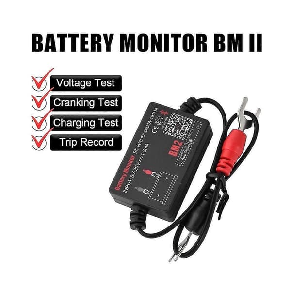 Bm2 Batterimonitor Tester 12v Batterimonitor Bluetooth 4.0 Bilbatteri Analysator Opladning Start Test Spændingstester