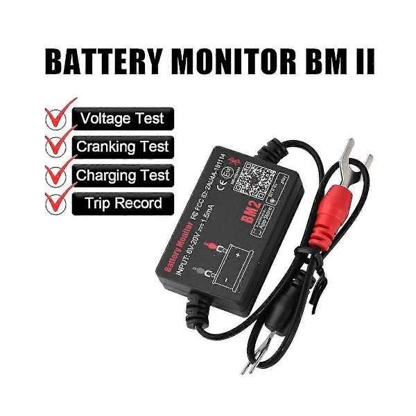 Bm2 Batteriövervakare Testare 12V Batteriövervakare Bluetooth 4.0 Bilbatterianalysator Laddning Start Test Spänningstestare