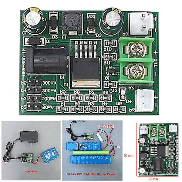 1.2~24v 2.4 3.6 12v Ni-cd Ni-mh Nicd Akkujen Latausmoduuli Latauslevy Hfmqv