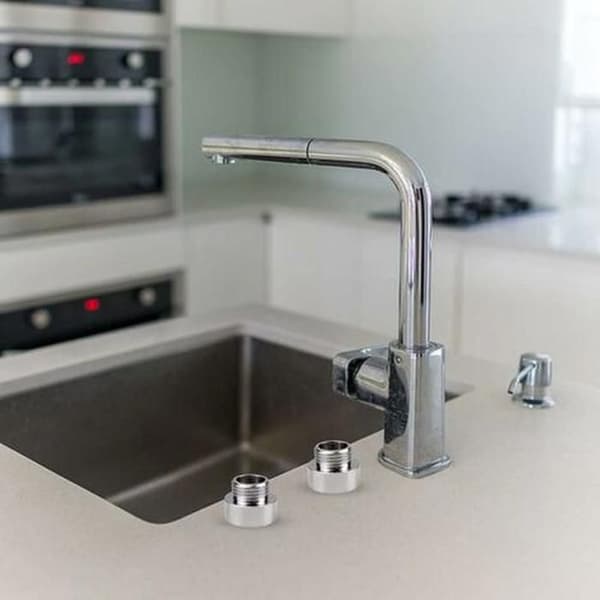 Kromkranadaptere 3/4\" x 1/2\", dusjslanger, nippelreduserende beslag for kranadapterkobling