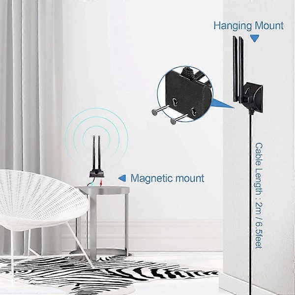 4G LTE Antenne TS9 C Magnetisk Base MIMO Antenne 6DBi til MiFi Mobil Hotspot Router E5577 E5573 (TS9)