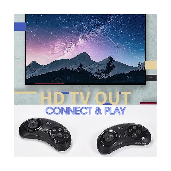Y2 SG Retro Trådløs Konsol Indbygget 900 Spil til Drev 2 til Controller