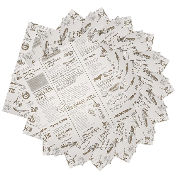 50 arkkia leivinpaperia rasvatiivis paperi leipäpaperi koristeellinen leivonta ruokapaperi