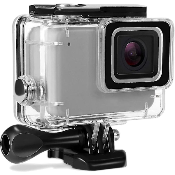 Vattentätt Skal för GoPro Hero 7 Silver/vit - 60m Skyddande Skal med Snabbkoppling för Mobilkontakt och Skruvar för Go Pro Hero7 Silver/vit