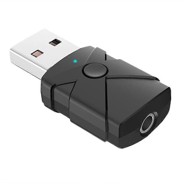 USB Bluetooth 5.2 Lydadapter Trådløs Mottaker Sender Lydkort 3.5mm Aux Musikk Dongle for
