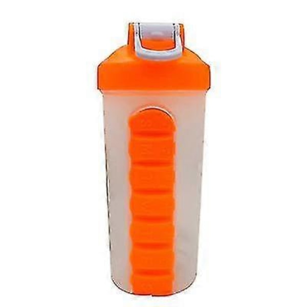 Udendørs Bærbar Pillekop Rystekop 700ml Sports Vandkop Med Stai-FARVE: orange