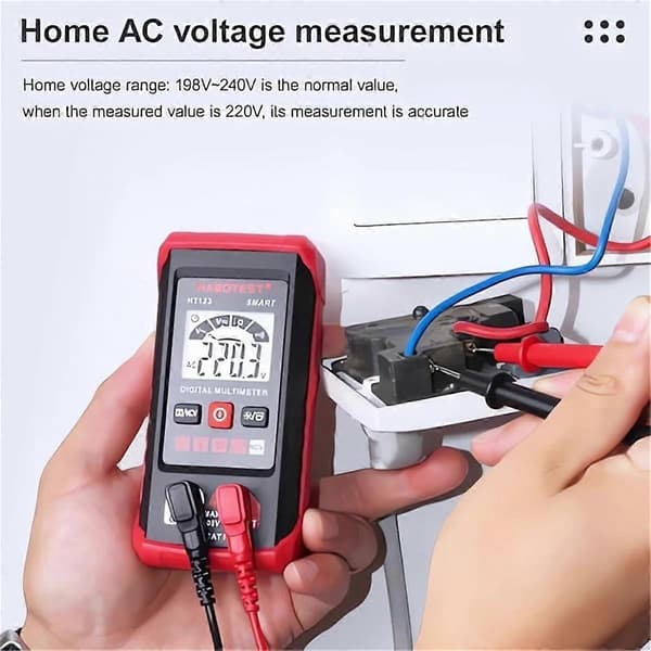 HT123 Digitalt Multimeter - Automatisk Digitalt Multimeter - Smart Måling - Elektrisk Tester Voltmeter Multimeter