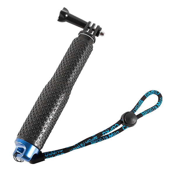48cm Vattentät Handhållen Undervatten Sport Selfie Stick Utökbar för Go Pro Hero 9 8 7 6 5 4 3 Action, Svart + Blå
