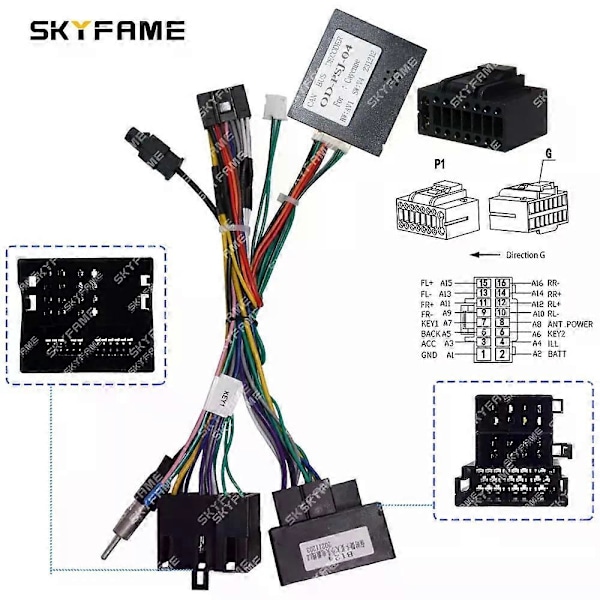 Gælder for bil 16-pin ledningsnet adapter Canbus Box Decoder Android Radio strømkabel til Porsche Cayenne