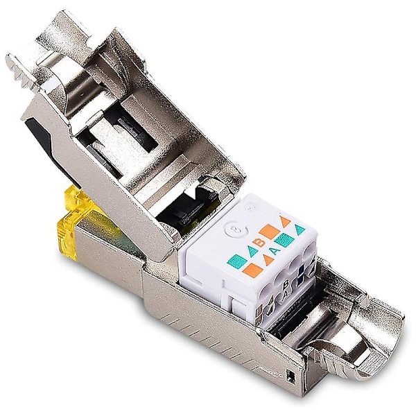 6-pack verktygsfria skärmade RJ45 8, Cat8 fälttermineringsplugg, Cat8-kontakt, Cat8-plugg