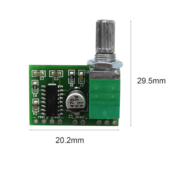5 stk. PAM8403 GF1002 Digital Forstærkerkort Mini Dual Channel PCB 5V USB Strøm Audio Forstærkerkort