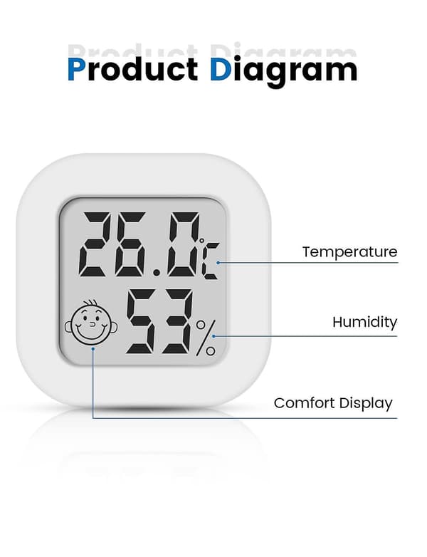 Mini digital hygrometer termometer med hög precision, temperaturmätare och hygrometer