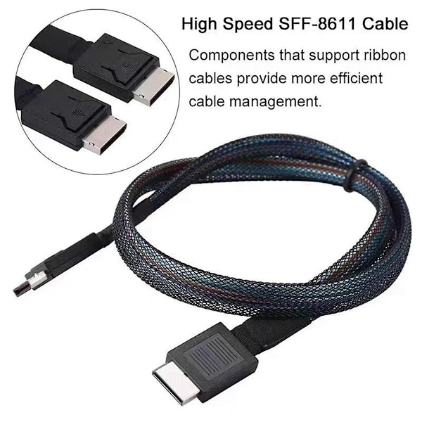 Mini Sas Server Multifunktionell Praktisk Hårddisk Kabel Oculink SFF-8611 Pcie4.0 Array Kort Conne