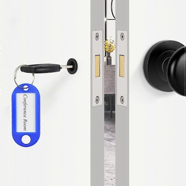 Nøglemærker med Split Ring 20 STK Nøglevedhæng Etiketter ID Nøglering Mærker til Bagage Kæledyrsnavn Memory Stick Mærker, 10 Farver