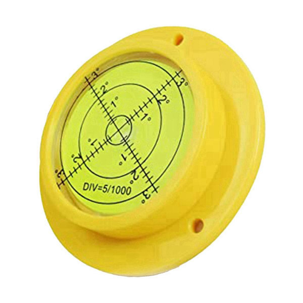 Pyöreä kuplavatka, 90X17mm Korkea Tarkkuus Pyöreä Henkivaaka 3 Kiinnitysreiällä, Mittausväline
