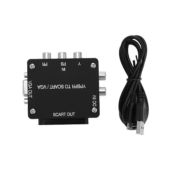 YUV TILL RGBS YPBPR till SCART YPBPR TILL VGA Komponentkodare Konverterare Spelkonsol, RGBS till Färg D