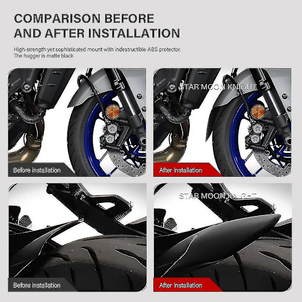 Motorcykel Bakre Stänkskärm Hugger Förlängning För Yamaha Tracer9 Tracer 9 Gt 2021 2022 - Tillbehör Främre Stänkskärm Förlängare-Bra