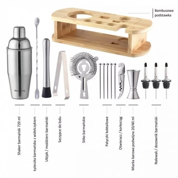 BARTENDERSETT 16 ELEMENT KLAUSBERG KB-7582