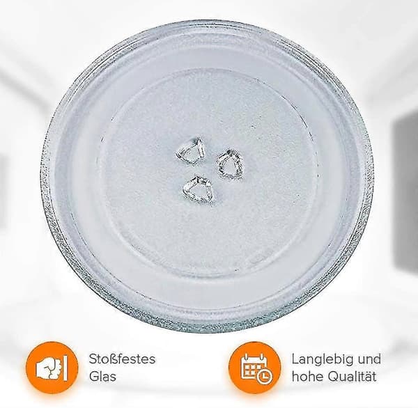 Universal Mikrovågsugnsglasplatta med 3 Fästen, 245 mm