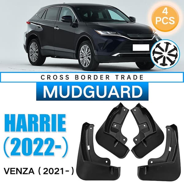 4 stk. bilskvettlapper for 2022 Venza 2021 2022 Mudguards Mud Flap Splash Flaps Tilbehør
